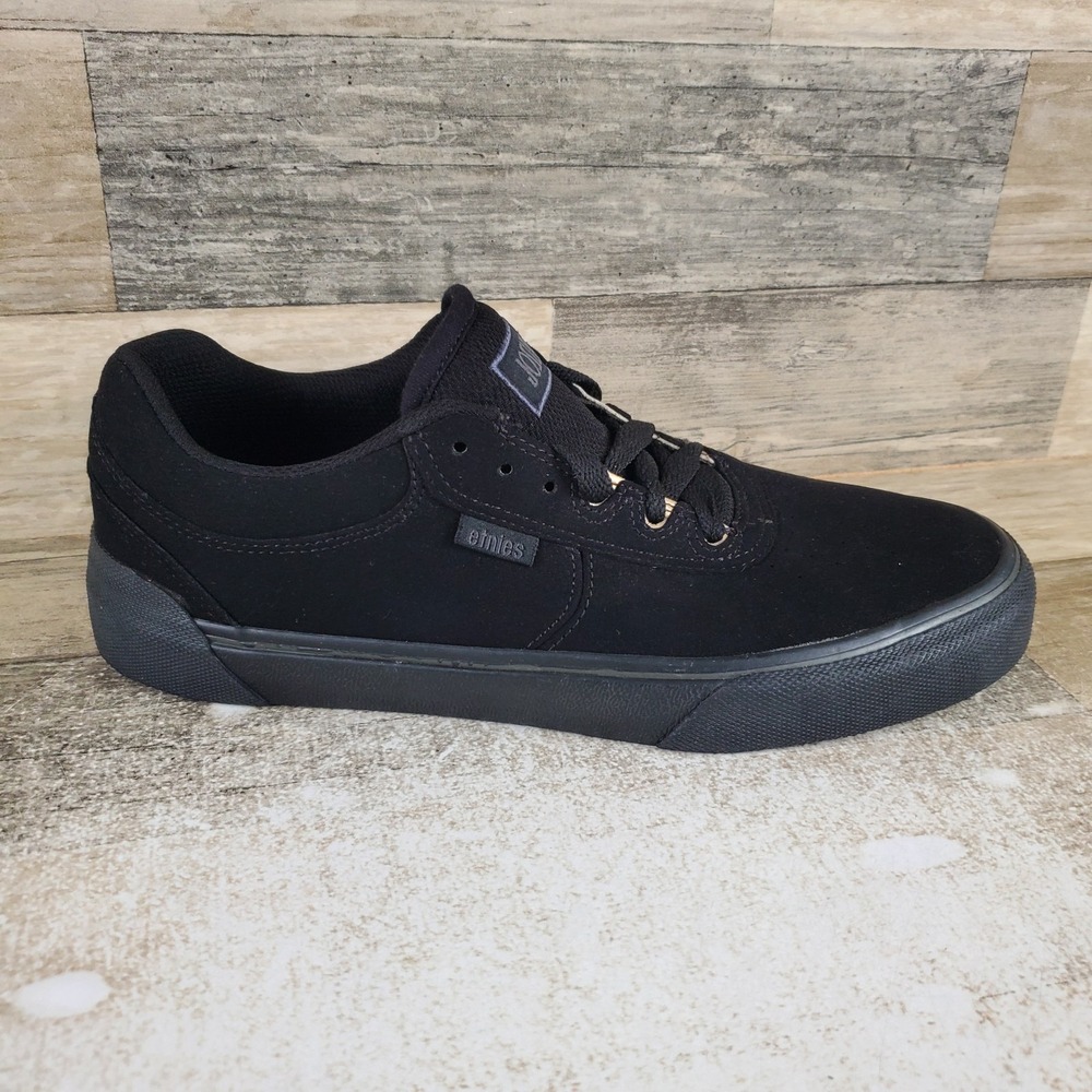 Etnies Joslin Vulc Mens Skate Walking Shoes Sz 9 Black Leather Lace Up Sneaker